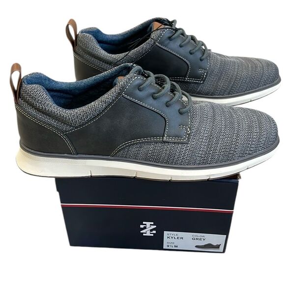 Izod Kyler Grey Business Casual Memory Foam Dress Shoes - Men’s 9.5 - NIB, NWT - Picture 1 of 10